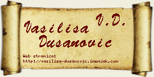 Vasilisa Dušanović vizit kartica